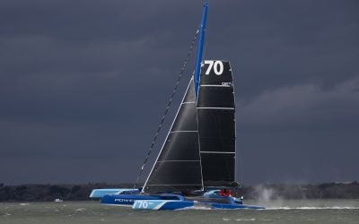 New Fastnet record: MOD70 PowerPlay sets new fastest time